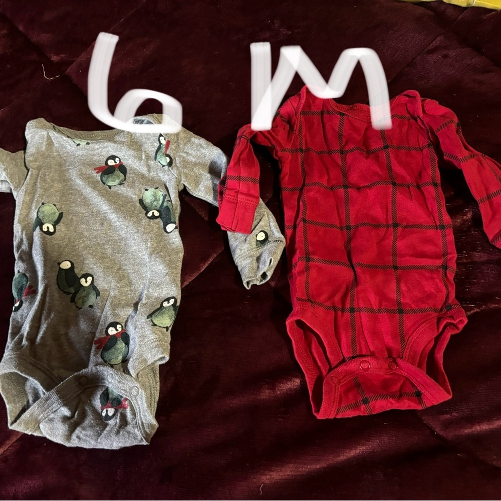 Red and Grey Kids One Pieces